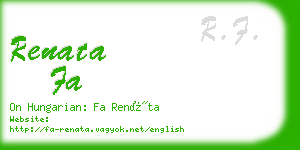 renata fa business card